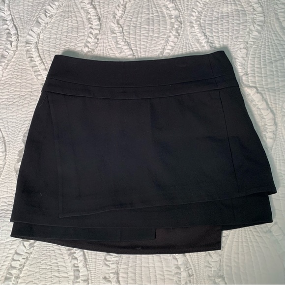 Helmut Lang | Mini Black Skirt | Asymmetrical Layered Skirt | Size 0 - Picture 2 of 9